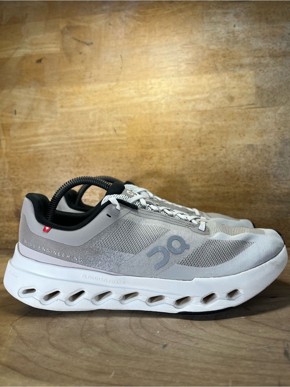 On Cloudsurfer Next CUSHIONED Womens Size 10 Running Shoes Sneakers Beige Gray